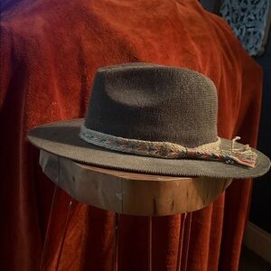 Pistil Tan Hat with Colorful Braided Band